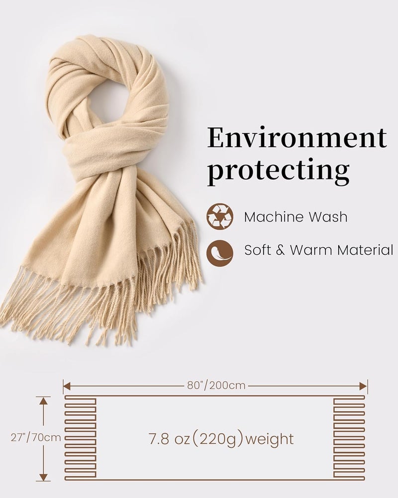 Premillow Scarfs for Women, Winter Scarf, Classic Pashmina Shawls and Wraps, Cashmere Feel Scarfs for Women, Long Scarves - Image 3